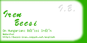 iren becsi business card